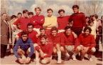 Equipo balonmano en sus inicios despues del partido con Pegaso